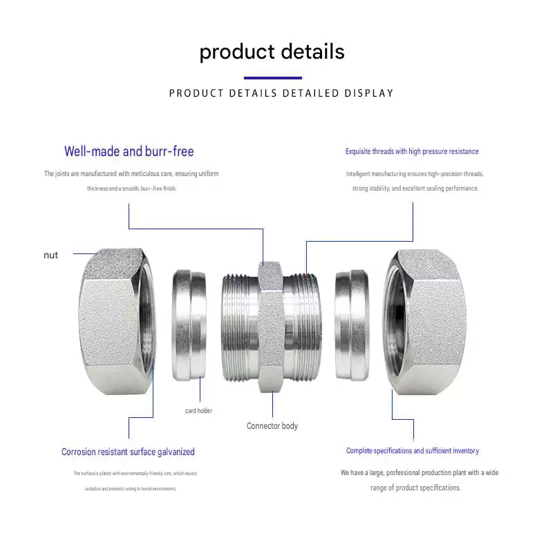 304 and 316 Stainless Steel Hydraulic Tube Fittings